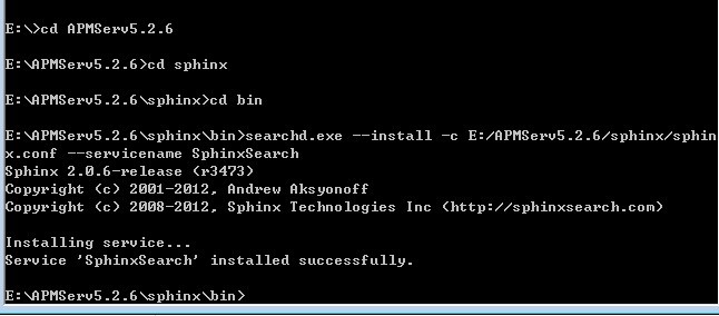 Windows AND liunx �ϰ�װʹ��Sphinx(����OK)
