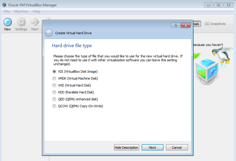 Install Windows  on Oracle VirtualBox 4.2