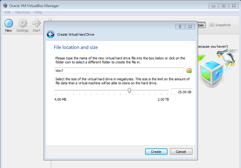 Install Windows  on Oracle VirtualBox 4.2