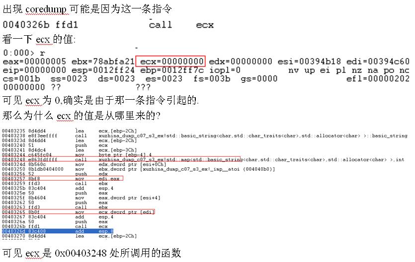 ��coredump�й�����ԭ��̽����windows��7.3�ڵ�ͼ