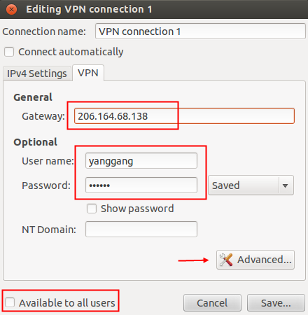 Ubuntu 跟 Windows 配置VPN