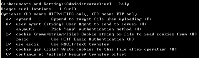 ��Windowsͣʹ��curl����