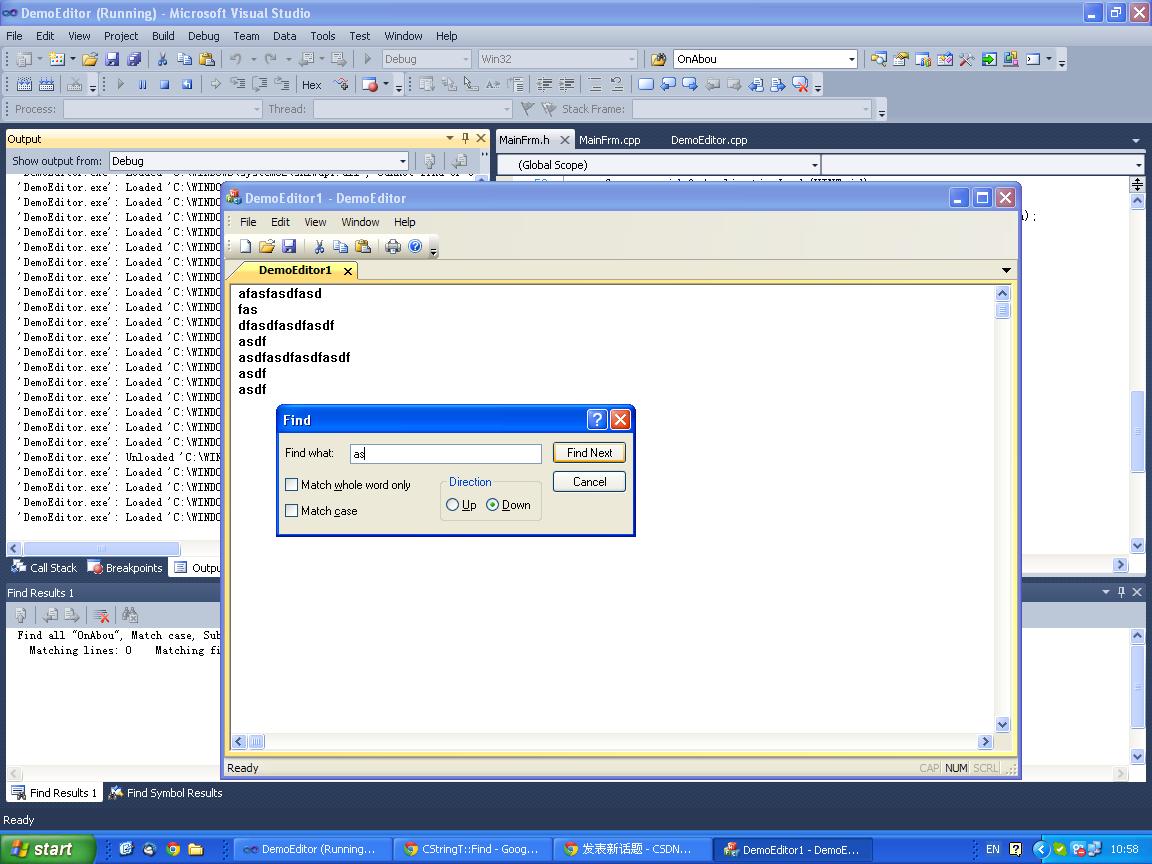 MFC CRichEditView Find/Replace 效能 不好用