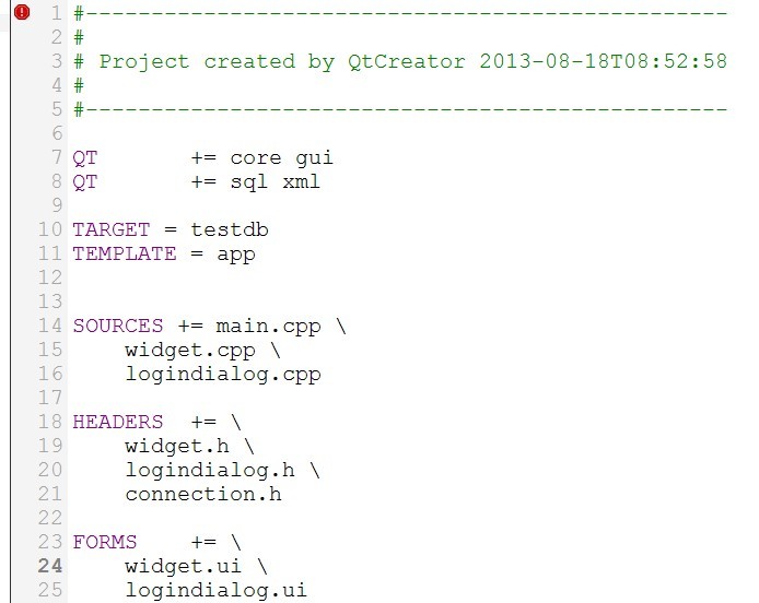 Qt ̱ʱֳ  Parse Error (')