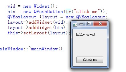 自定义继承的QWidget类无法添加在主程序框内显示