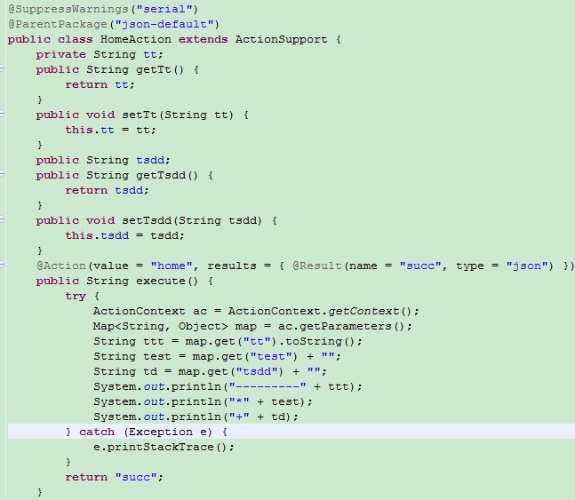 Struts2.3.15  JSON ע��  jQuery