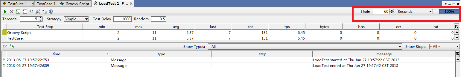SoapUI LoadTest ߳ûȷȡ