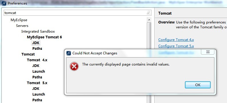 小弟我在myeclipse的preference修改了tomcat的jdk后出现的有关问题