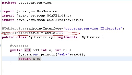 @SOAPBinding(style = Style.RPC)й