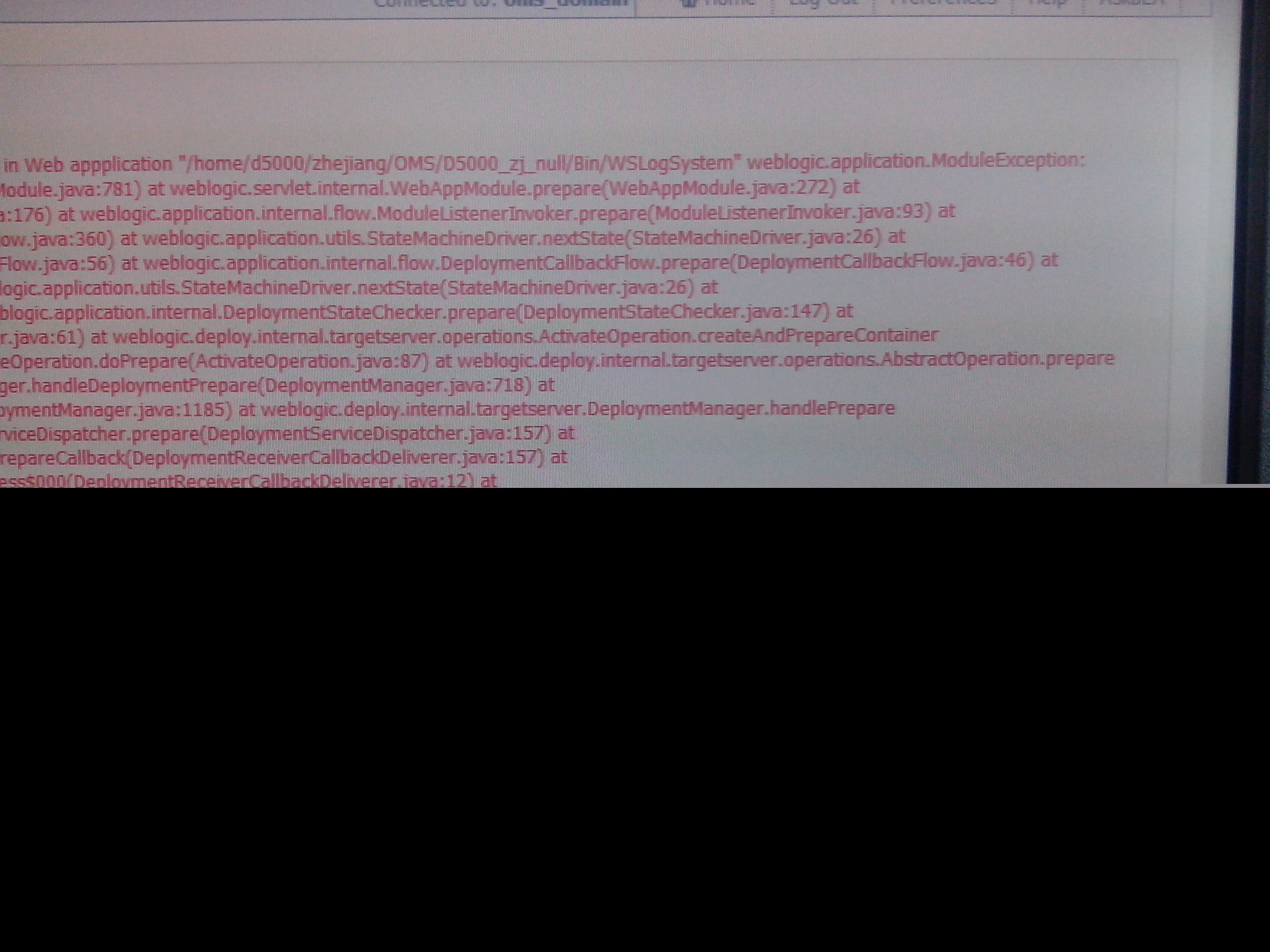 weblogic加载一个项目时失误,求大神指点,在tomcat上是正常的