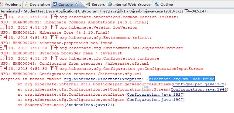 Hibernate4.1����ʵ��û�ҳ�ԭ������̳��hibernate.cfg.xml not found