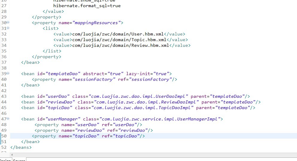 SSH ���� Spring ע����й�����