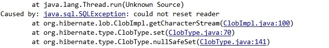 hibernte 保存 Clob数据 出错误。