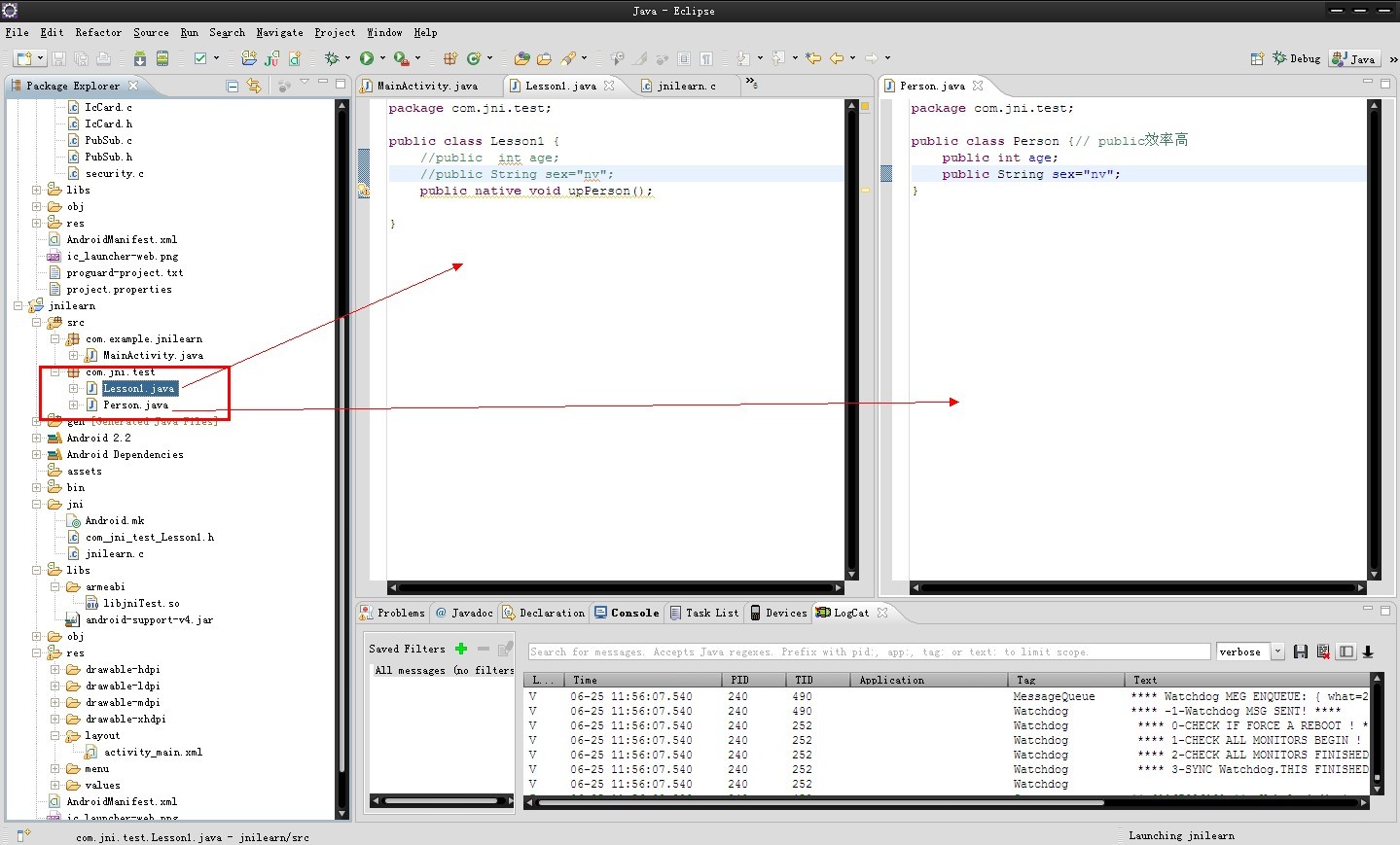 JNI中C操作java类属性的有关问题