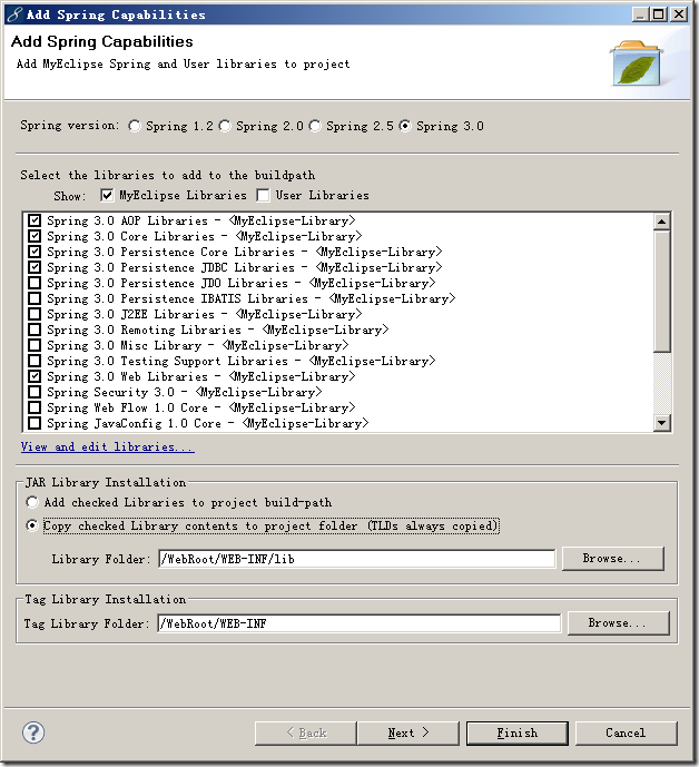 用MyEclipse10筹建SSH框架 Struts Spring Hibernate(转)