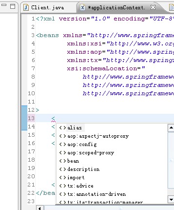 批改Eclipse配置,使得在配置文件中完成自动完成功能