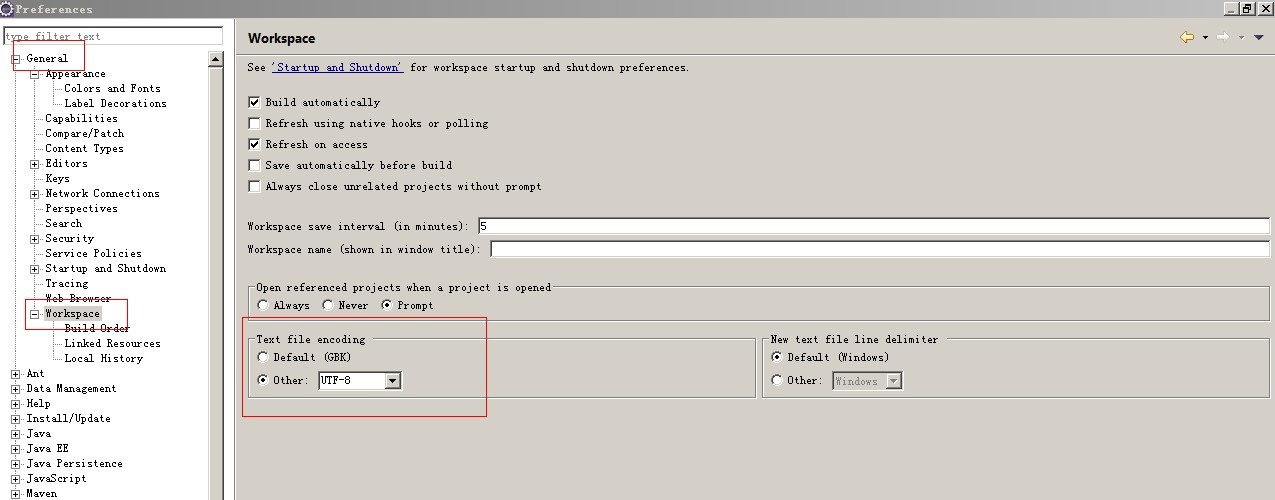 ����eclipse�ռ�Ĭ���ַ�����UTF-8