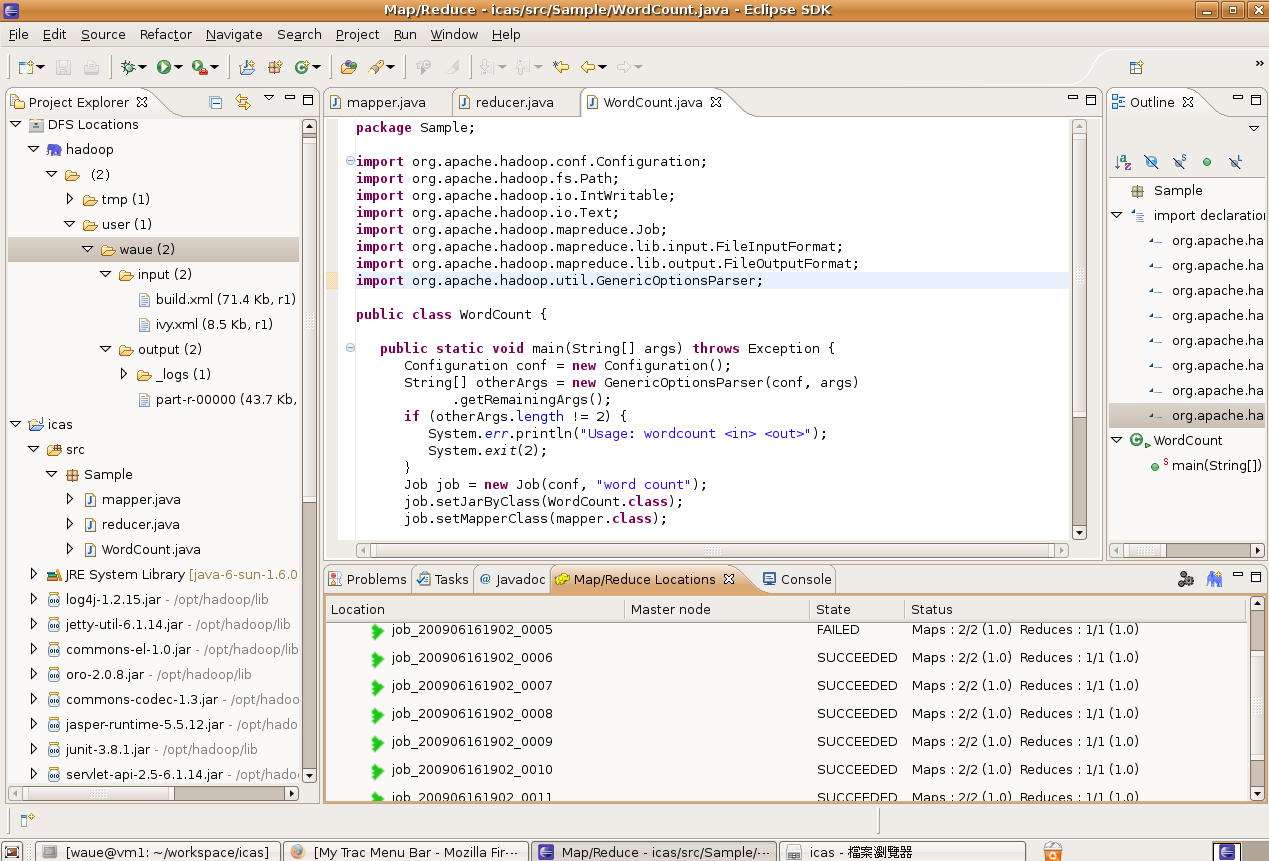wordcount��eclipse�µ�α�ֲ�ʽ���й���
