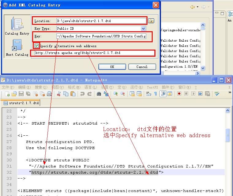 ����Struts���õ�ʱ�򱨴��� Eclipseû����ʾ