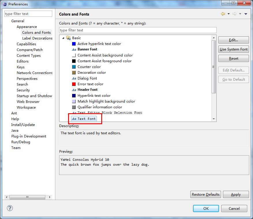 ���ɽ��Eclipse Indigo 3.7 ��������ƫС������Consolas ΢���źڻ�����壨ת��
