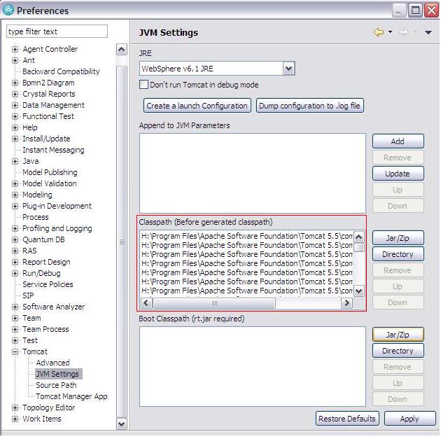 Sysdeo Eclipse Tomcat Launcher plugin ʩ���ܽ�