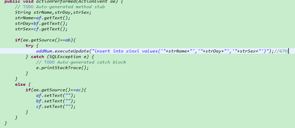 ��JAVA������ �����ݿ��������,����ô���