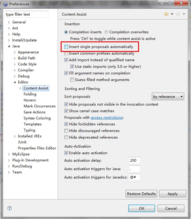 eclipse��myeclipse����ô�ر��Զ���ȫ����,������,˫���ŵȹ���