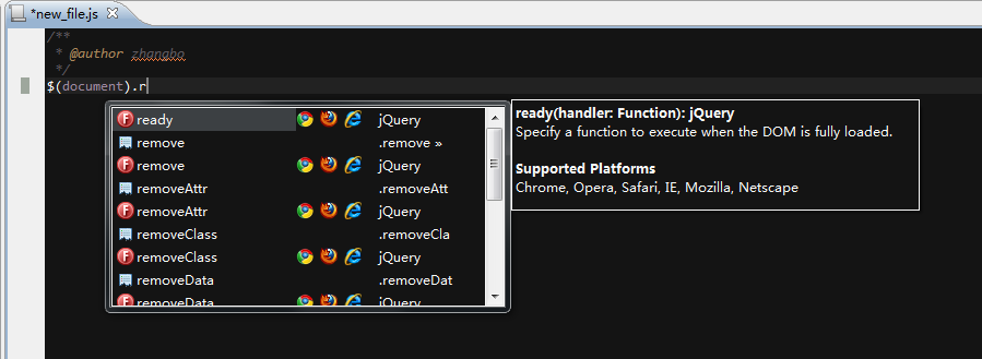 Eclipse3.7 离线装配Aptana Studio 3并支持jquery提示功能