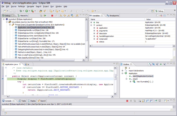 Eclipse 调试器跟 Debug 视图