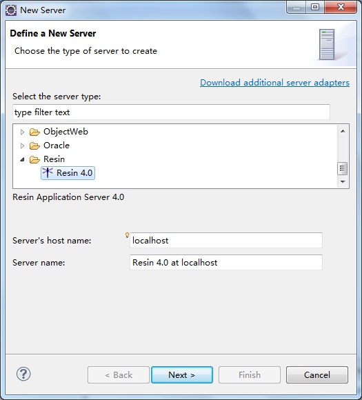 Eclipse Marketplace�� װ��resin ���server