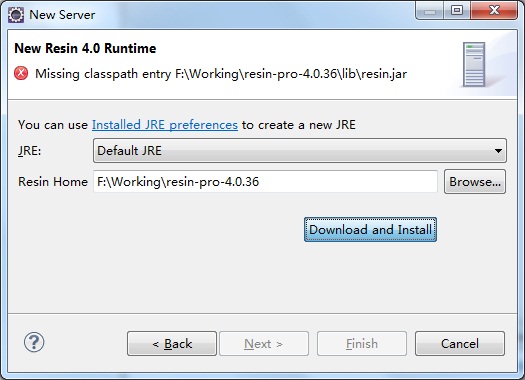Eclipse Marketplace�� װ��resin ���server