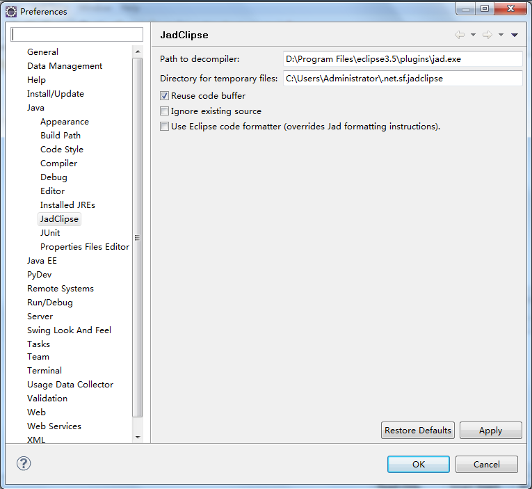 Eclipse JAVA��������װ��