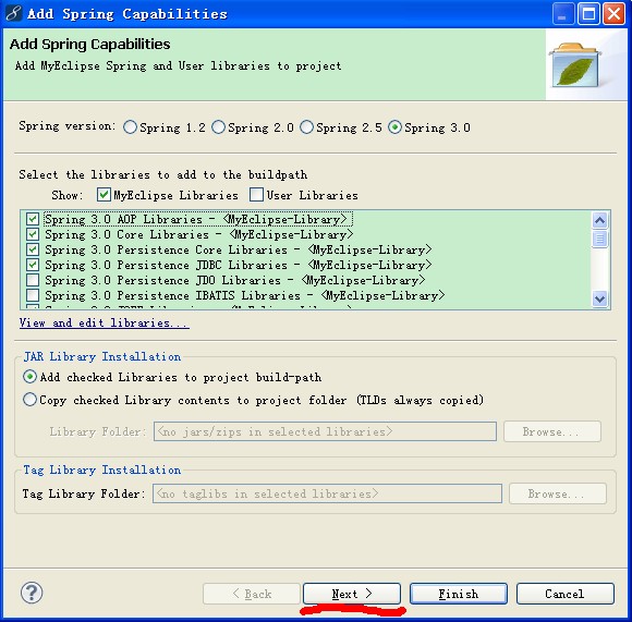 SSH在MyEclipse 8.5上整合详细步骤  (Struts2.1+Spring3.0+Hibernate3.3)
