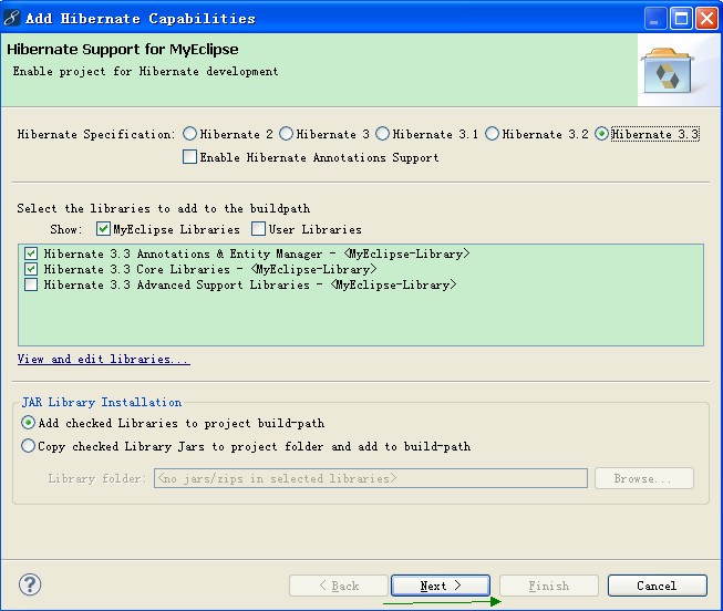 SSH在MyEclipse 8.5上整合详细步骤  (Struts2.1+Spring3.0+Hibernate3.3)
