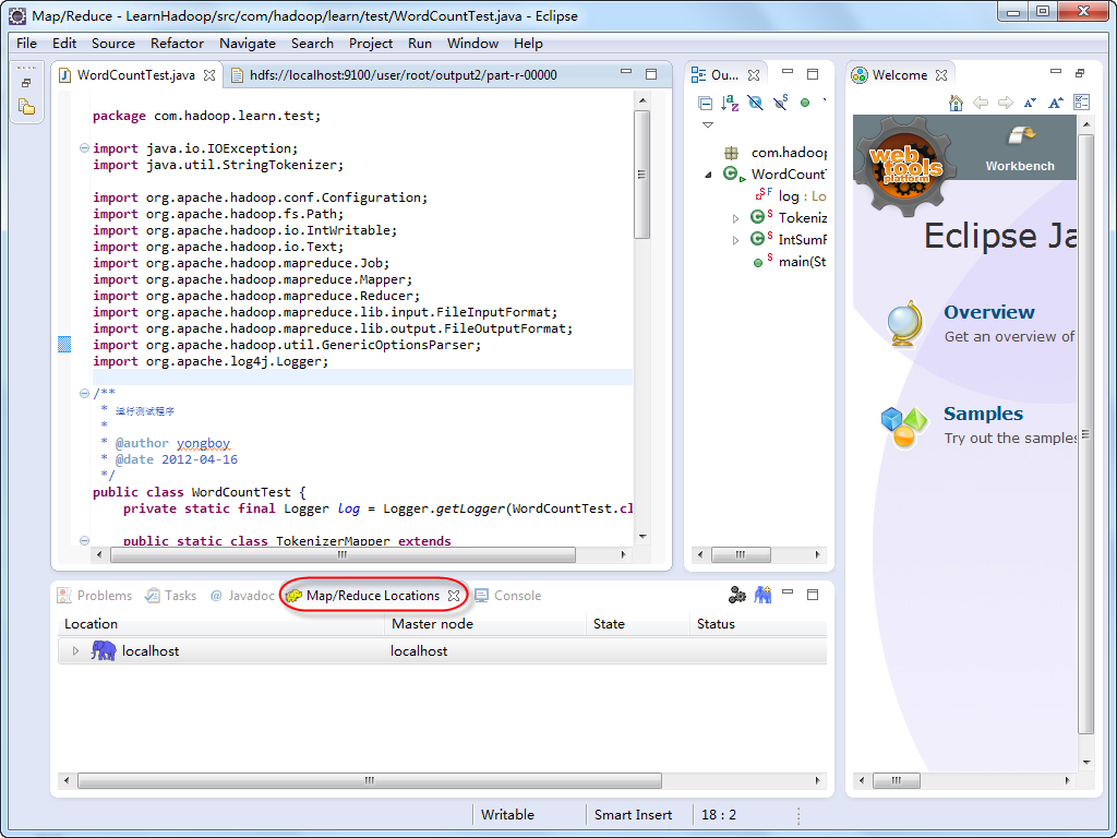 win7��װhadoop��eclipse���Ե�ͼreduce�����÷���