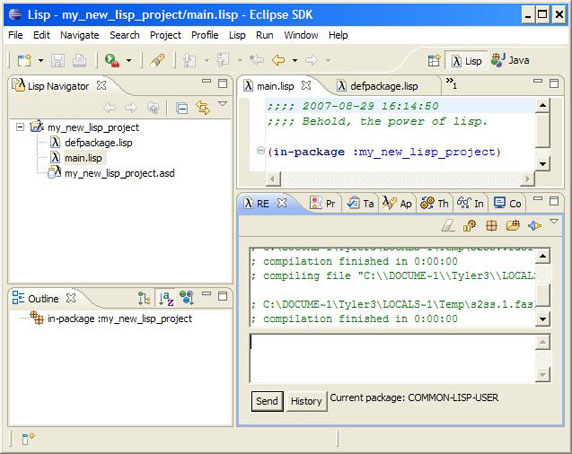 施用 Cusp Eclipse 插件开发 Lisp 应用程序