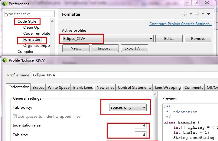 eclipse����tab�ÿո����