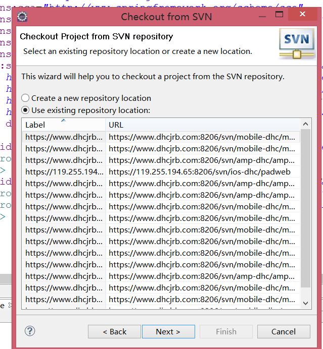 ����svn��url�й�����