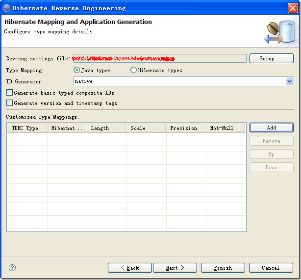����MyEclipse Hibernate Tool���ɳ־û���
