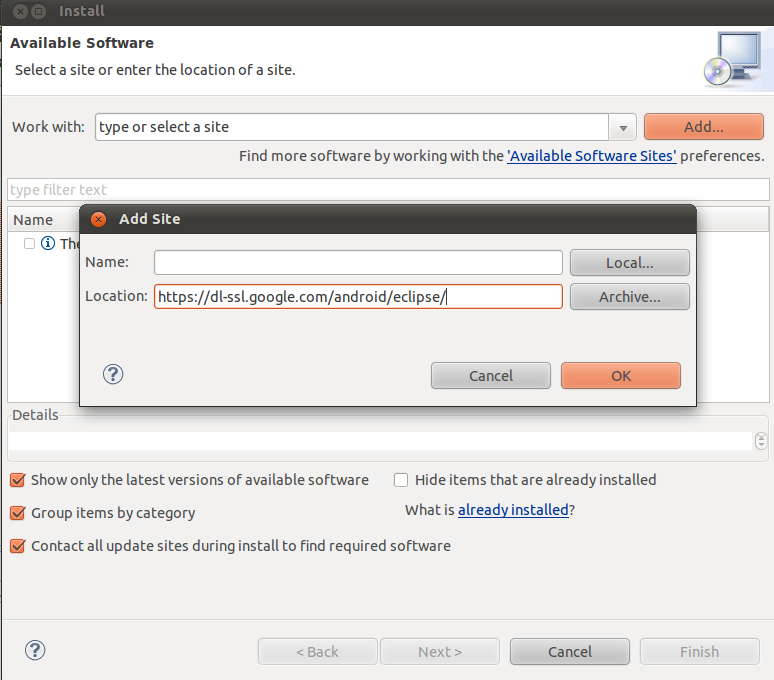 Ubuntu11.04Eclipse3.5.2װADT10.0.1й