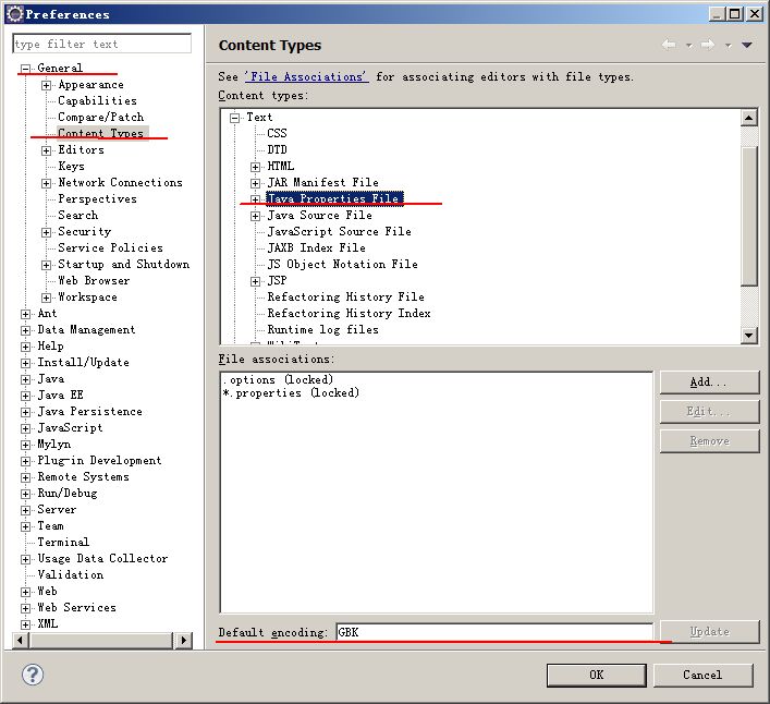 myEclipse/eclipse��properties�ļ����������й�����������