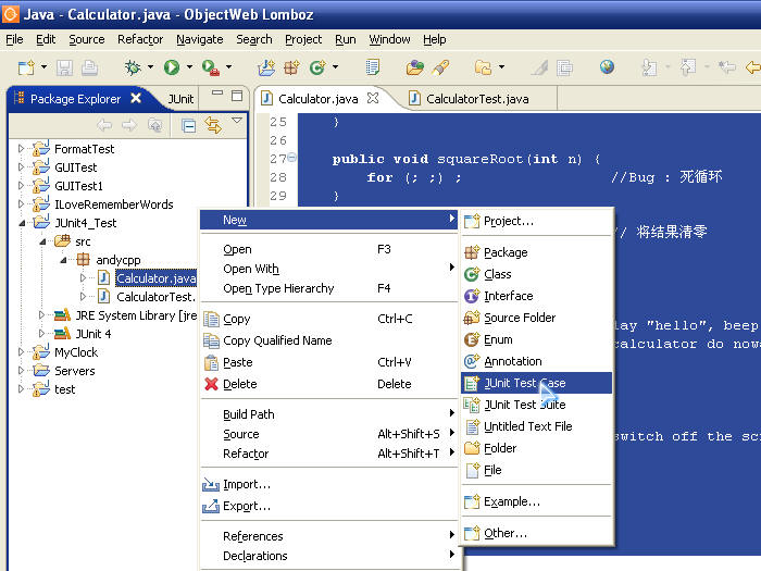 ��Eclipse��ʩ��JUnit4���е�Ԫ���ԣ�����ƪ