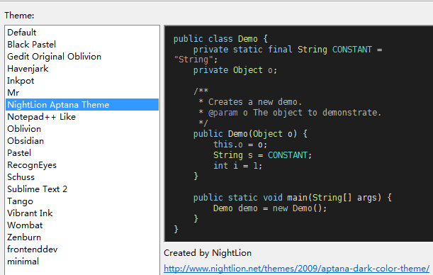 Eclipseɫ Eclipse Color Theme