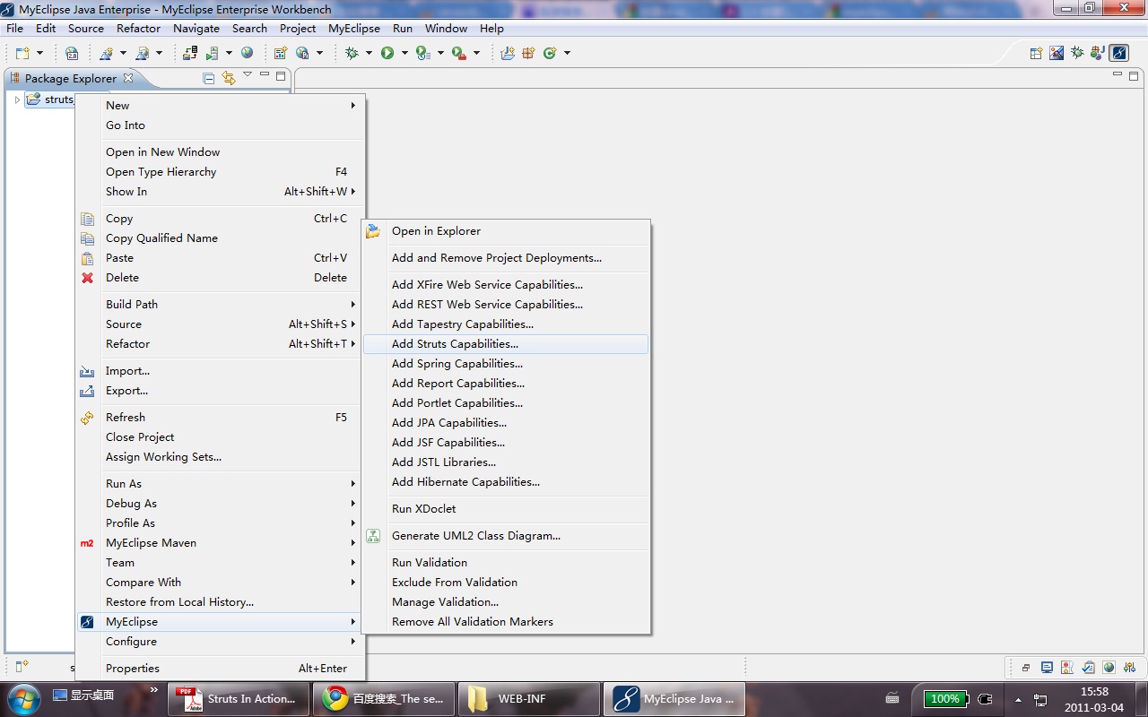 ���ֽ̳̣�ʹ��MyEclipse����Struts1.x Ӧ��