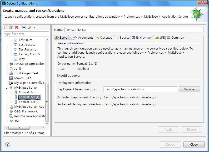 һ��Myeclipse���ͬʱ���ö��Tomcat