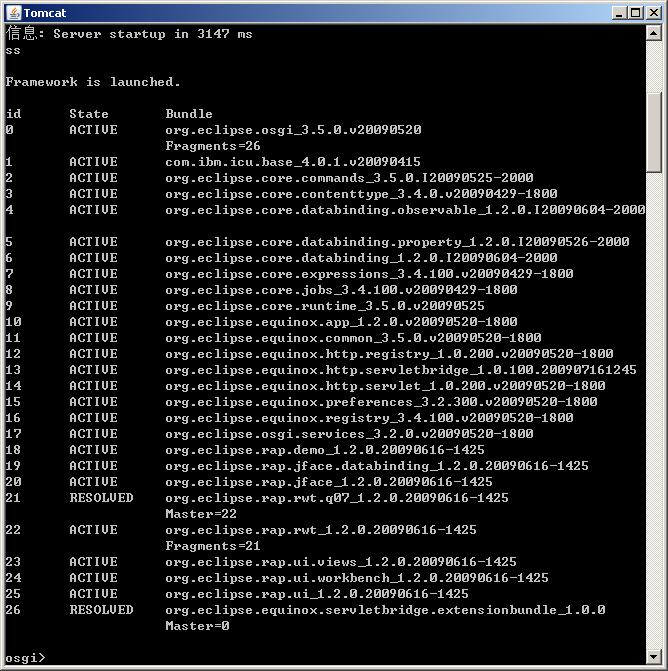 ��Eclipse RAP���ȵ�Tomcat��