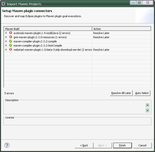 Eclipse����maven����ʱ�����������й�����