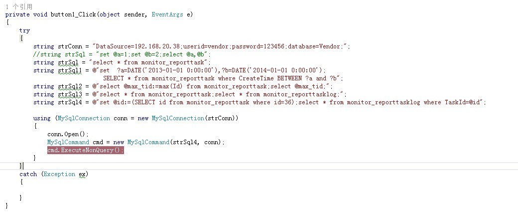C#Mysqlݿй ִ{"Fatal error encountered during command execution."}