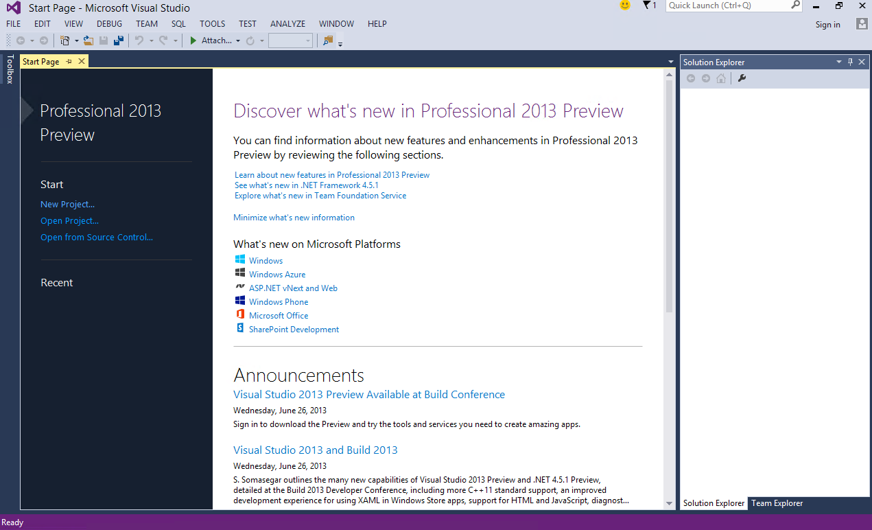 Visual Studio 2013 PreviewеļԽ