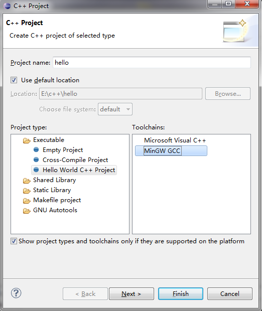 WindowsEclipseC/C++